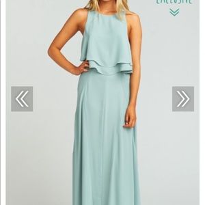 SMYM Crop top & maxi skirt bridesmaid dress